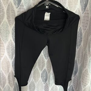 Black Performance Leggings with Stirrup Hem - Yoga Pants
